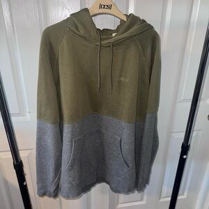 Levi's Men's Two-Tone Olive and Gray Hoodie